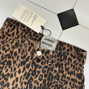 NWT DAMSON MADDER - DION JEAN - LEOPARD CARGO | UK 8 | US 4